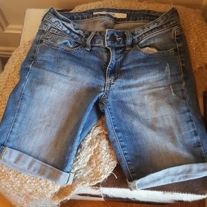 Blue jean shorts